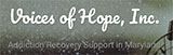 logo voices of hope addiction recovery support maryland